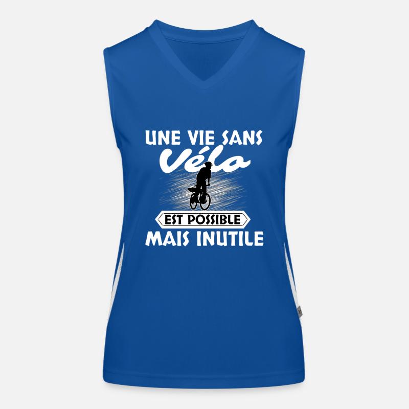 Vélo Débardeur respirant contrasté Femme