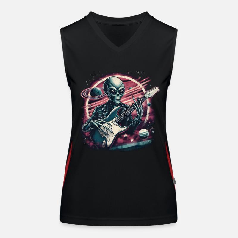 Rock and Roll Alien dans l’espace Débardeur respirant contrasté Femme