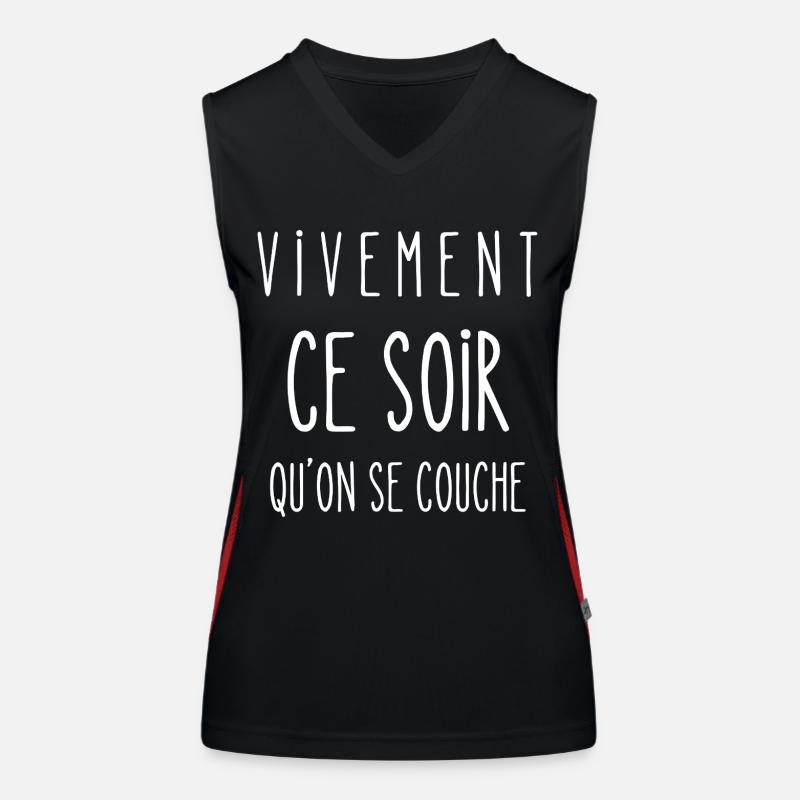 vivement ce soir Débardeur respirant contrasté Femme