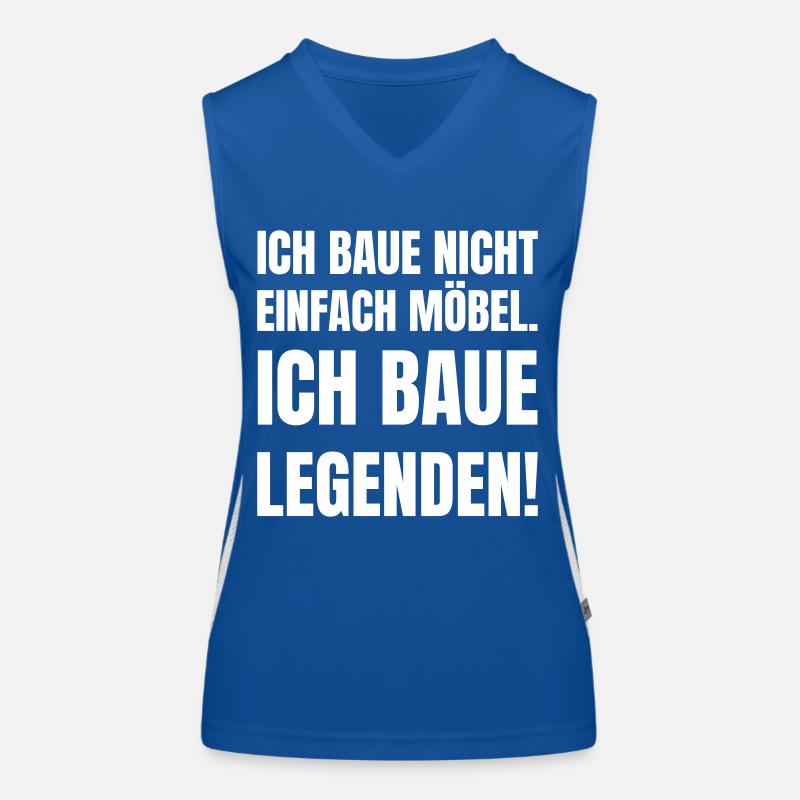 Ich baue nicht einfach Möbel. Funktionelles Kontrast-Tank Top für Frauen