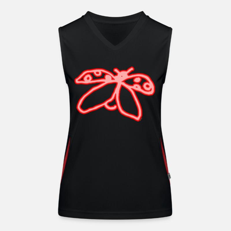 Neon Marienkäfer Funktionelles Kontrast-Tank Top für Frauen