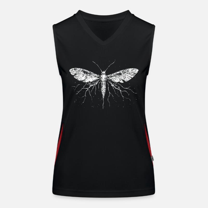 Elektrisierte Motte Funktionelles Kontrast-Tank Top für Frauen
