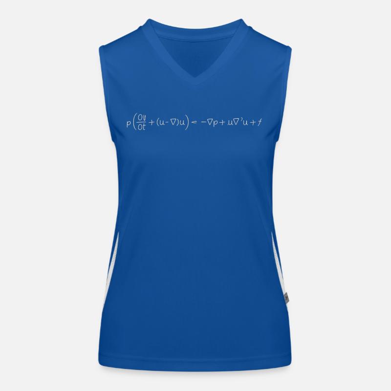 Minimalist Navier Stokes Equation Women's Functional Contrast Tank Top