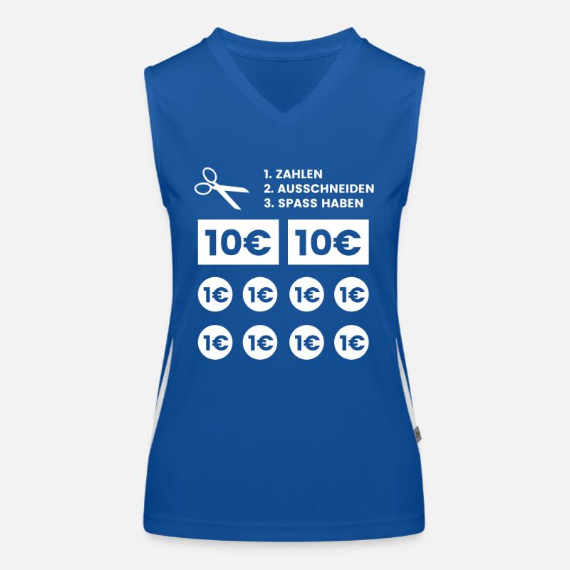 Junggesellenabschied Motiv Design Ausschneiden Funktionelles Kontrast-Tank Top für Frauen
