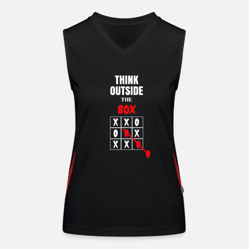THINK OUTSIDE - Women's Functional Contrast Tank Top - black/red