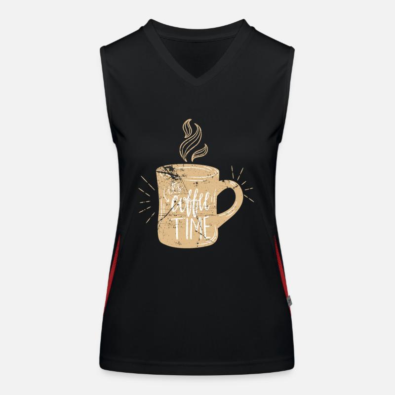 Kaffee Funktionelles Kontrast-Tank Top für Frauen