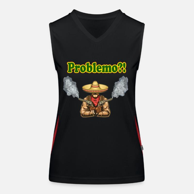 Mexiko, mexican geschenk, geschenkidee, problemo Funktionelles Kontrast-Tank Top für Frauen