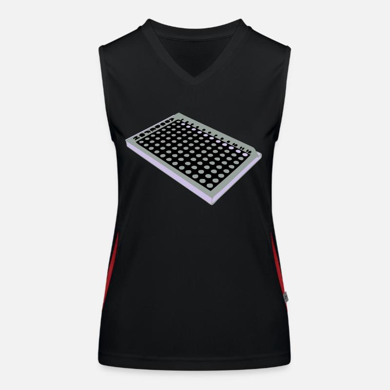 96 Bien Plate / 96 plaque perforée Débardeur respirant contrasté Femme