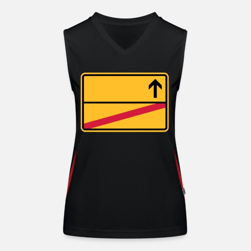 Ortsschild Funktionelles Kontrast-Tank Top für Frauen