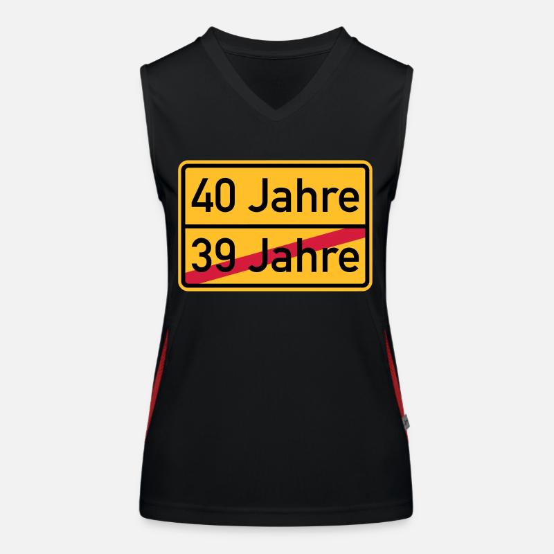 40. Geburtstag Funktionelles Kontrast-Tank Top für Frauen