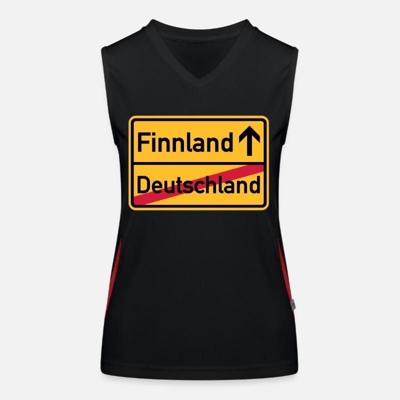 Finnland Funktionelles Kontrast-Tank Top für Frauen