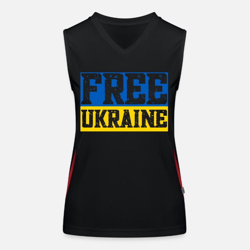 Drapeau de l’Ukraine libre Débardeur respirant contrasté Femme