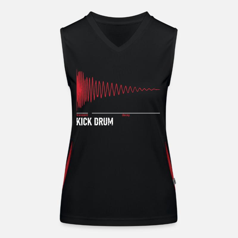Kick Drum - キックドラム Funktionelles Kontrast-Tank Top für Frauen