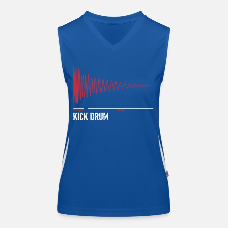 Kick Drum - キックドラム Funktionelles Kontrast-Tank Top für Frauen