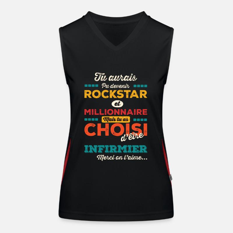 Krankenschwester Funktionelles Kontrast-Tank Top für Frauen