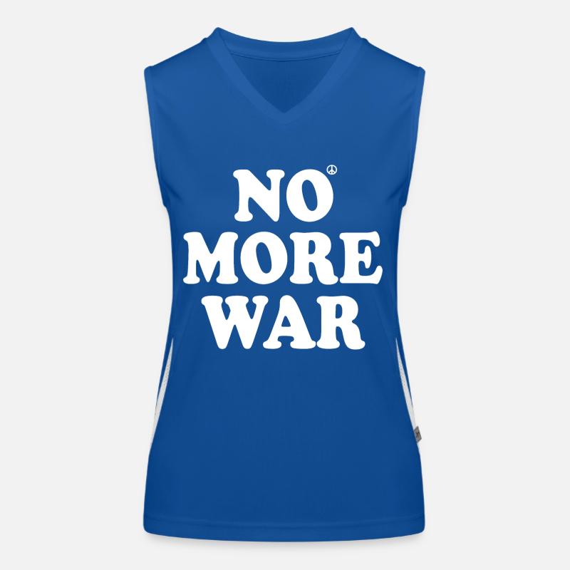 No more war Funktionelles Kontrast-Tank Top für Frauen