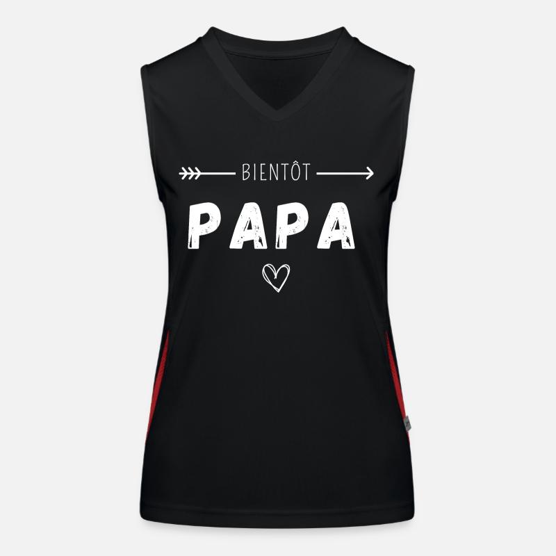 Bientôt papa Débardeur respirant contrasté Femme