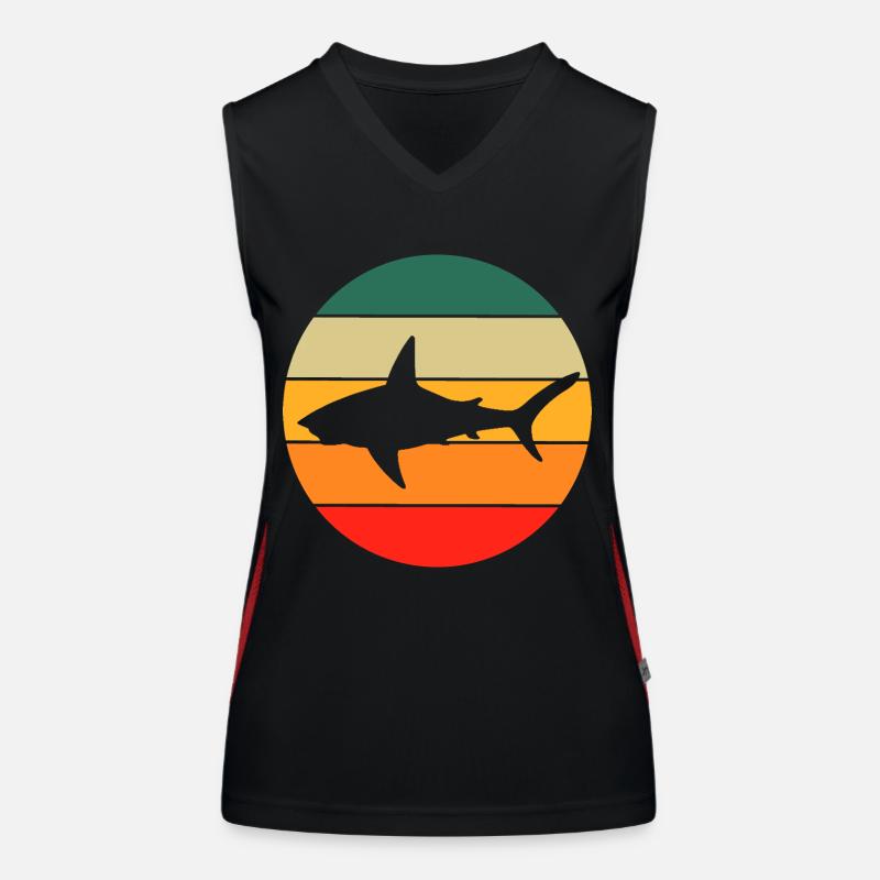 Requin rétro Débardeur respirant contrasté Femme