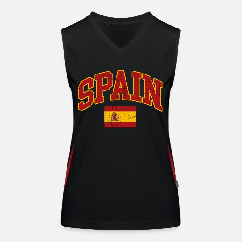 spanien flagge Funktionelles Kontrast-Tank Top für Frauen