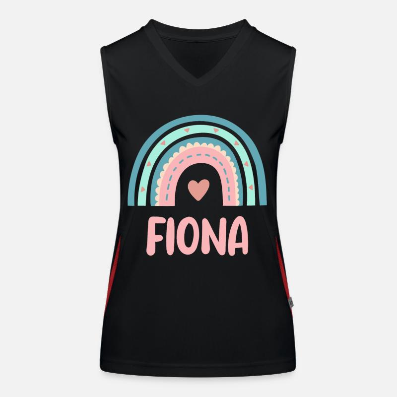 Fiona Name Regenbogen Baby Funktionelles Kontrast-Tank Top für Frauen