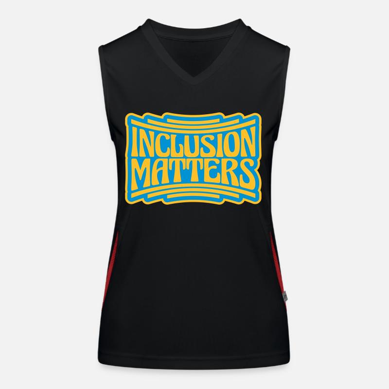 inclusion matters Logo Quote Women's Functional Contrast Tank Top