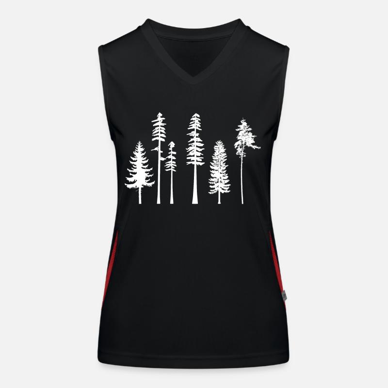 pine tree Women's Functional Contrast Tank Top