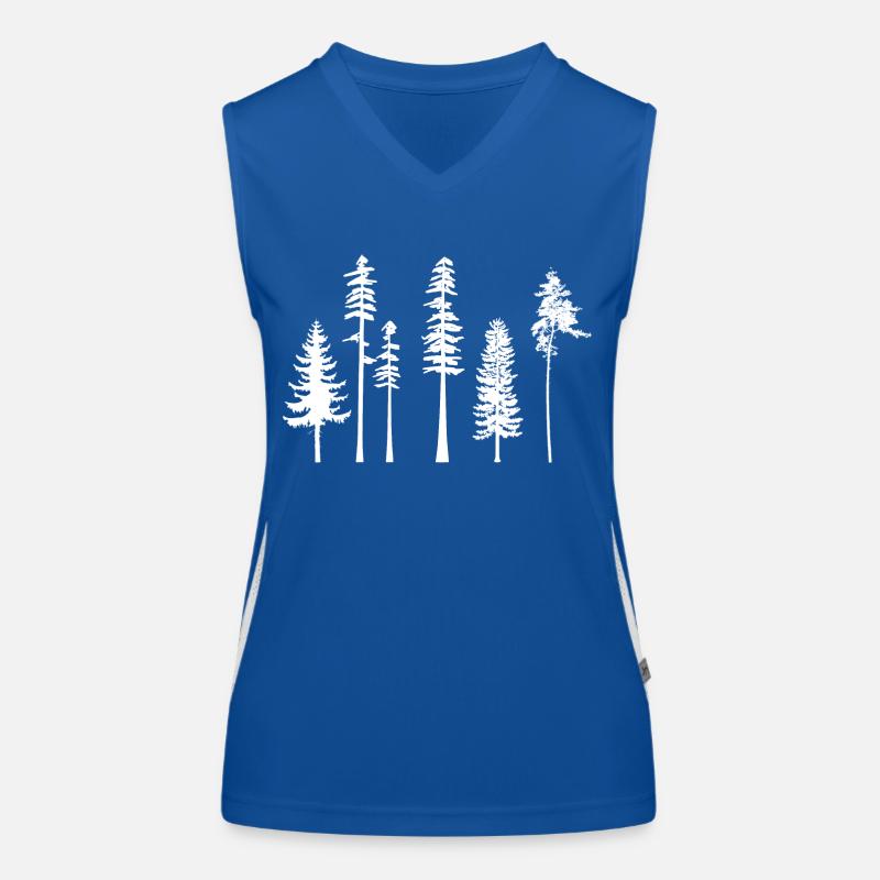 pine tree Women's Functional Contrast Tank Top