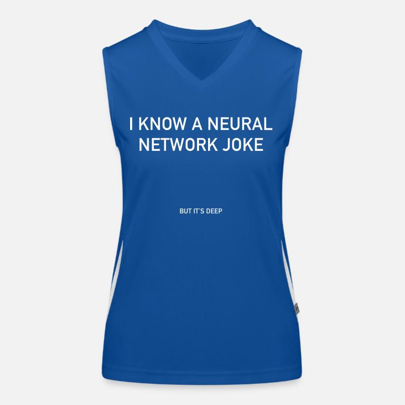 I Know A Neural Network Joke - But It's Deep Funny Women's Functional Contrast Tank Top