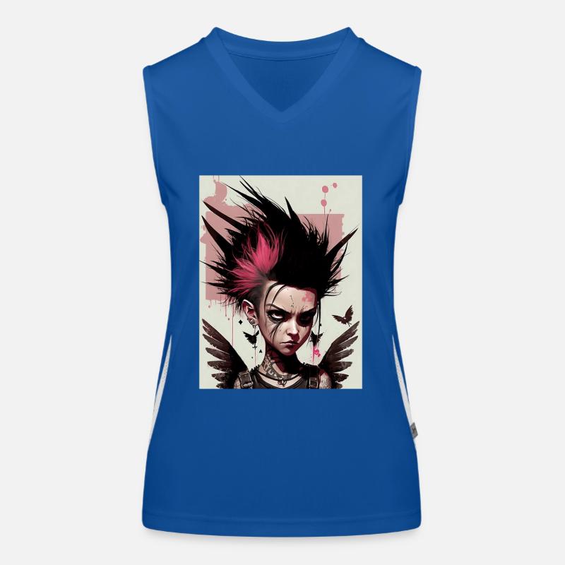 Coole Punk Fee Funktionelles Kontrast-Tank Top für Frauen