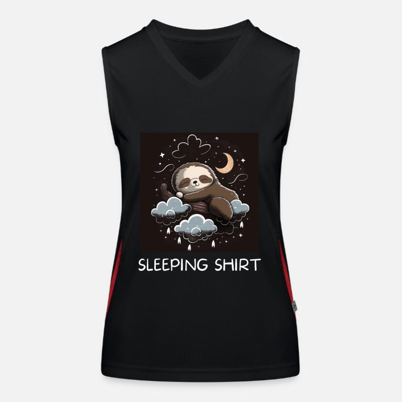 Faultier Schlafhemd Funktionelles Kontrast-Tank Top für Frauen