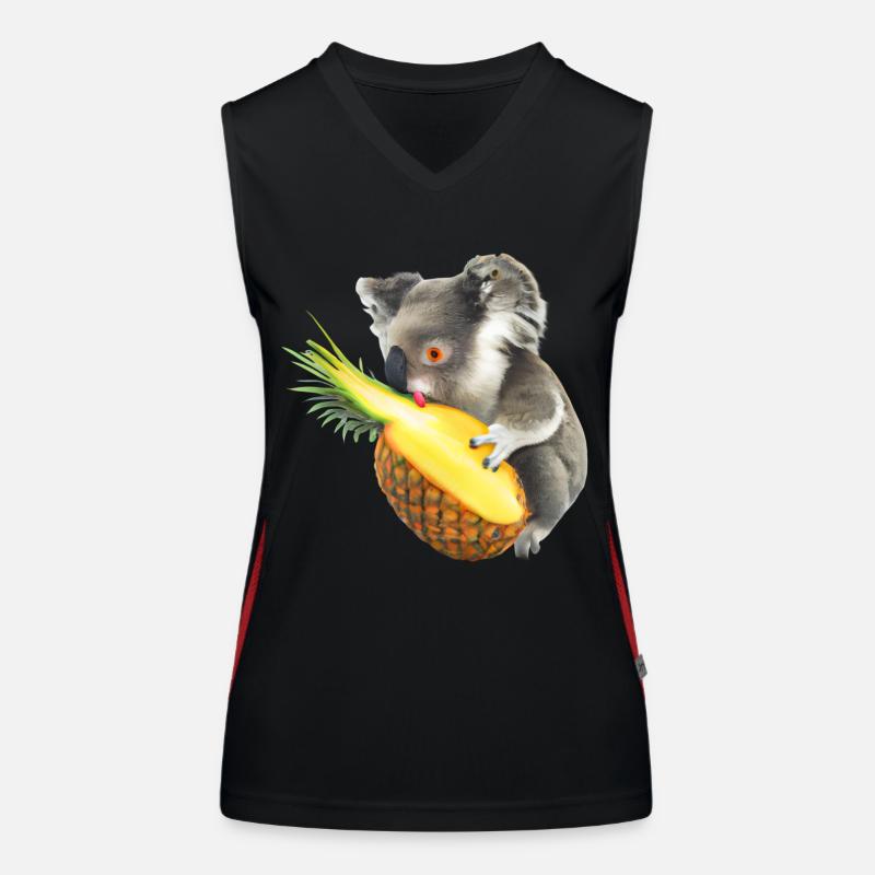 Koala et ananas Débardeur respirant contrasté Femme