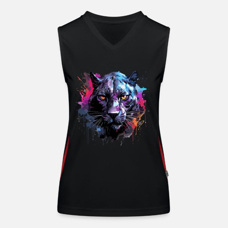 Black panther Women's Functional Contrast Tank Top