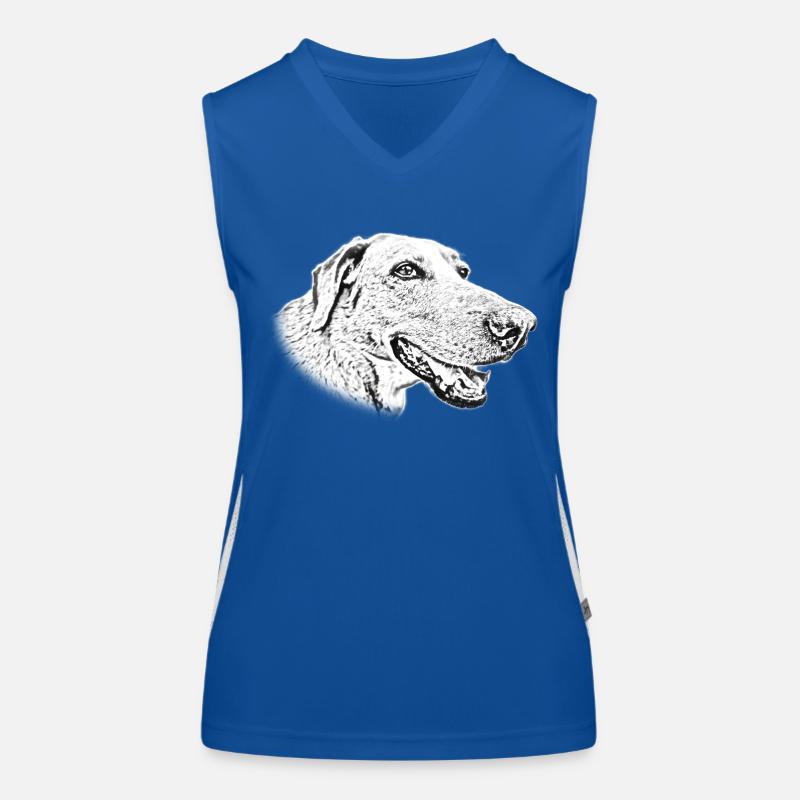 Chien heureux Débardeur respirant contrasté Femme