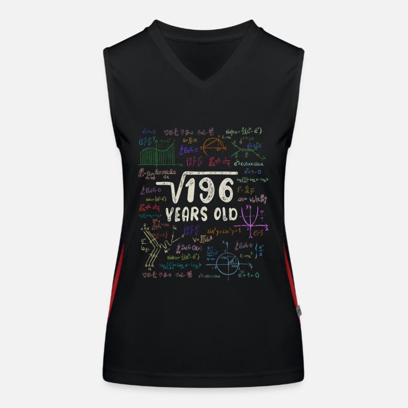 Root of 196 = 14th Birthday - Gift Women's Functional Contrast Tank Top