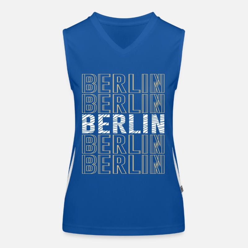 Berlin Font Germany Women's Functional Contrast Tank Top