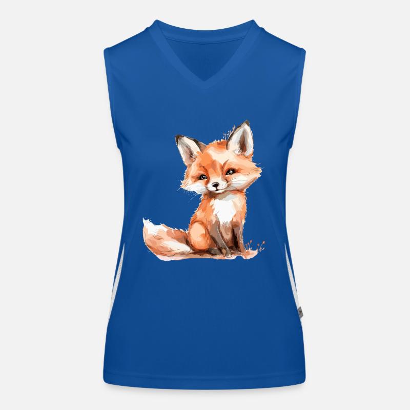 Baby fox, petite renard mignon Débardeur respirant contrasté Femme