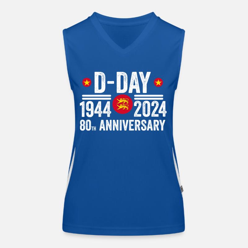 Normandy D-Day 80th Anniversary 1944 2024 Women's Functional Contrast Tank Top