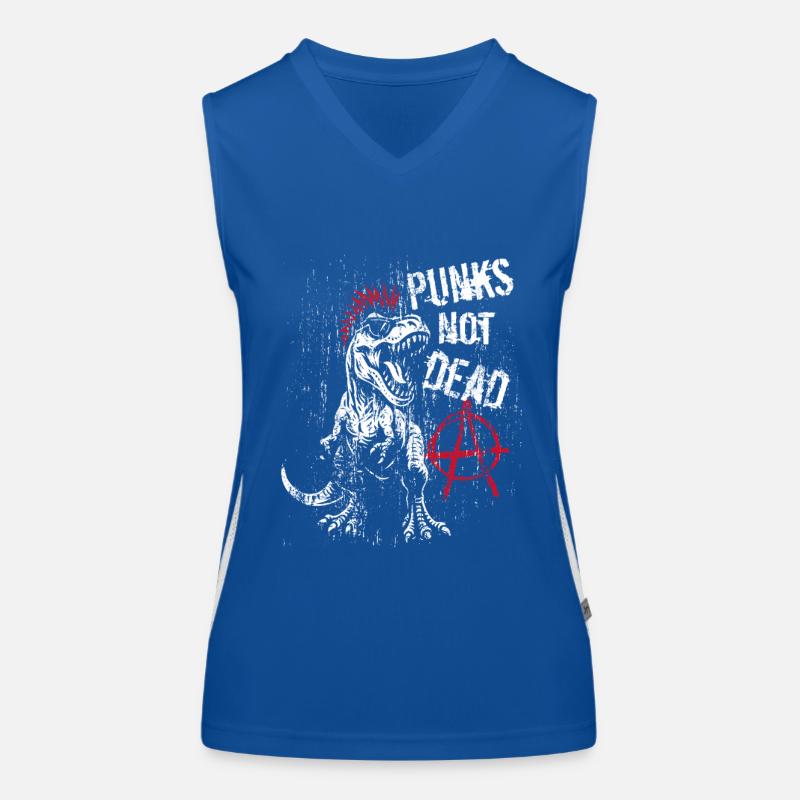 T-Rex - Punks pas morts - Punk Dinosaur Débardeur respirant contrasté Femme
