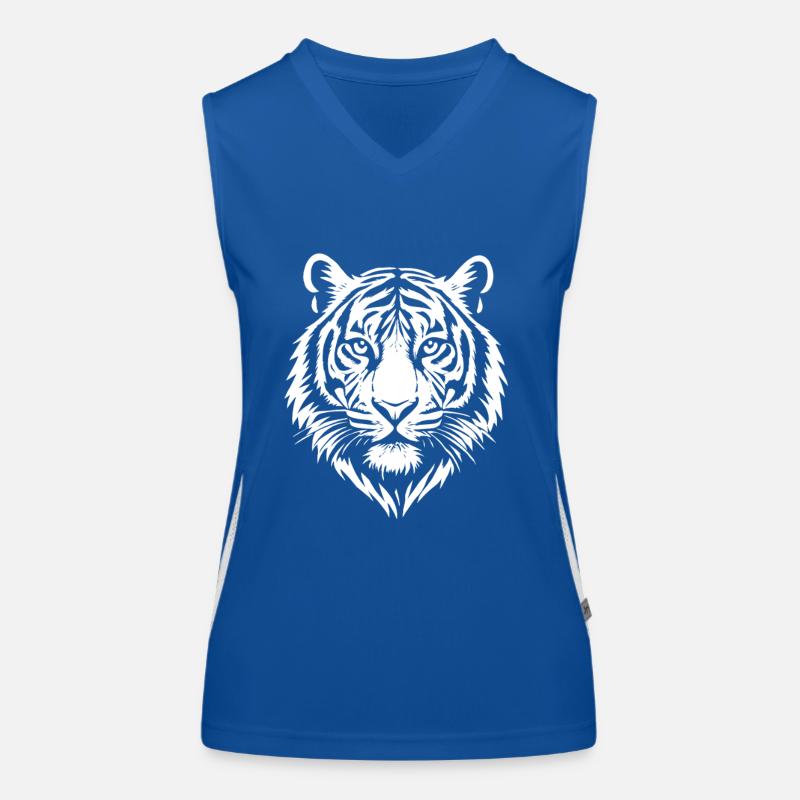 Tiger - Tigerkopf - Raubkatze - Kostüm Funktionelles Kontrast-Tank Top für Frauen