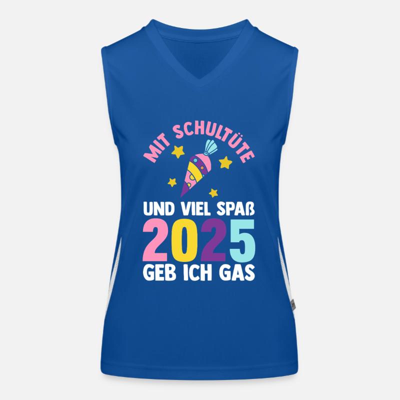 Kita Abschied Erste Klasse Einschulung 2025 Funktionelles Kontrast-Tank Top für Frauen