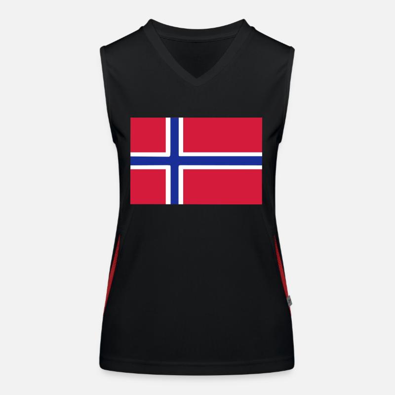 Norge - Norway - Noreg Débardeur respirant contrasté Femme
