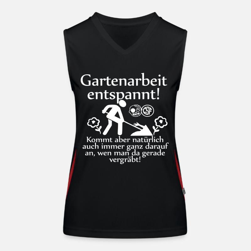 Gartenarbeit entspannt ... Funktionelles Kontrast-Tank Top für Frauen