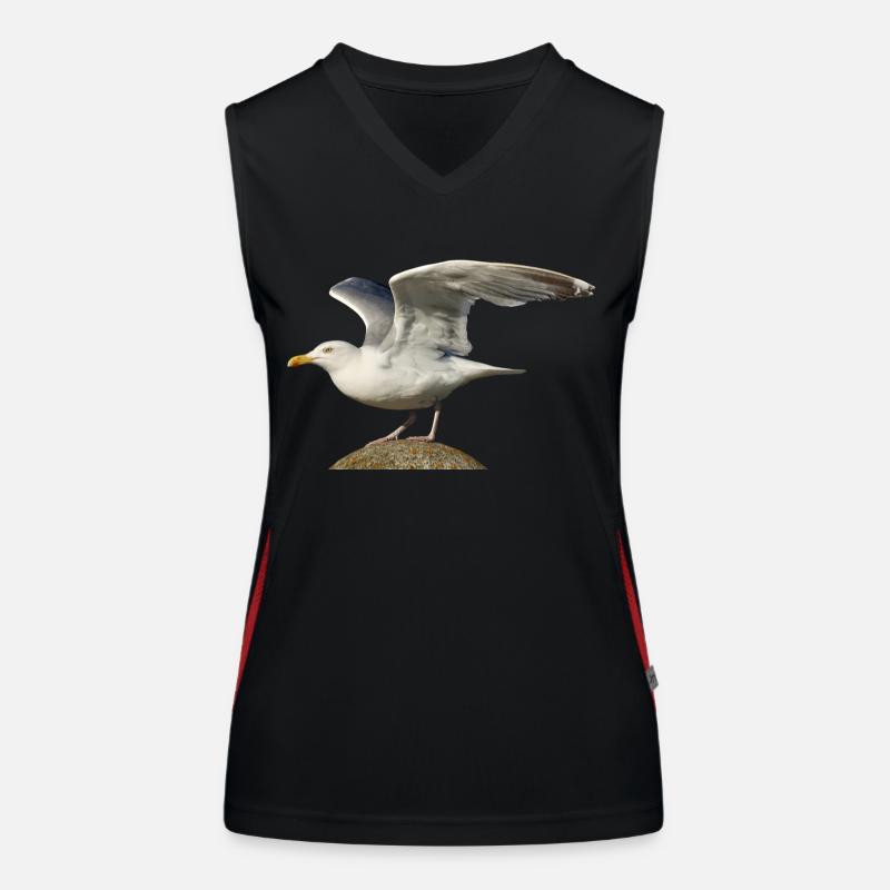 seagull gull moewe2 Funktionelles Kontrast-Tank Top für Frauen