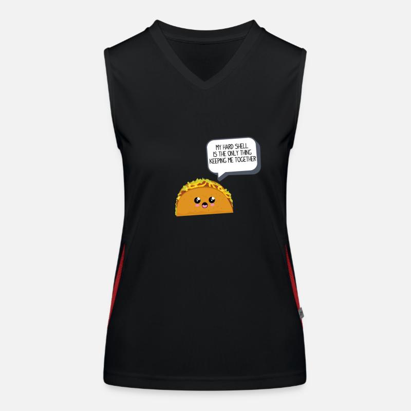 Cute Taco Funktionelles Kontrast-Tank Top für Frauen