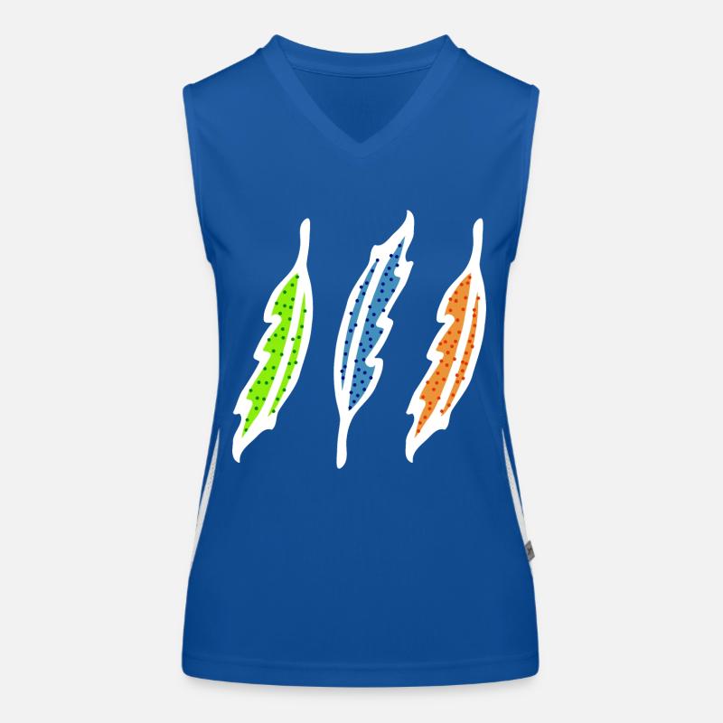 Plumes coloré illustration boho Débardeur respirant contrasté Femme
