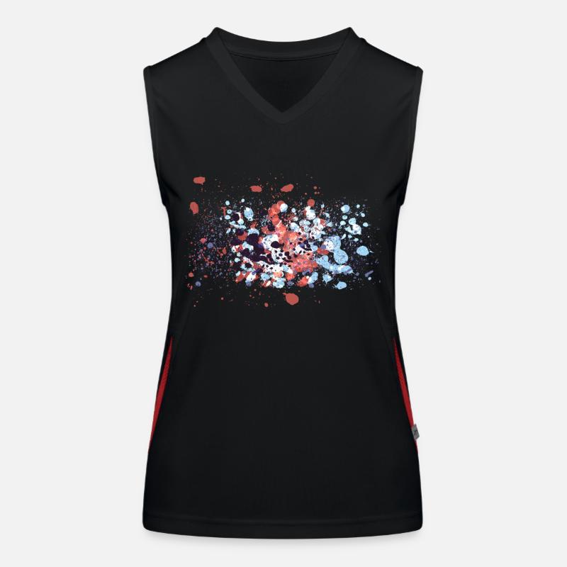 colour splash graffiti Women's Functional Contrast Tank Top