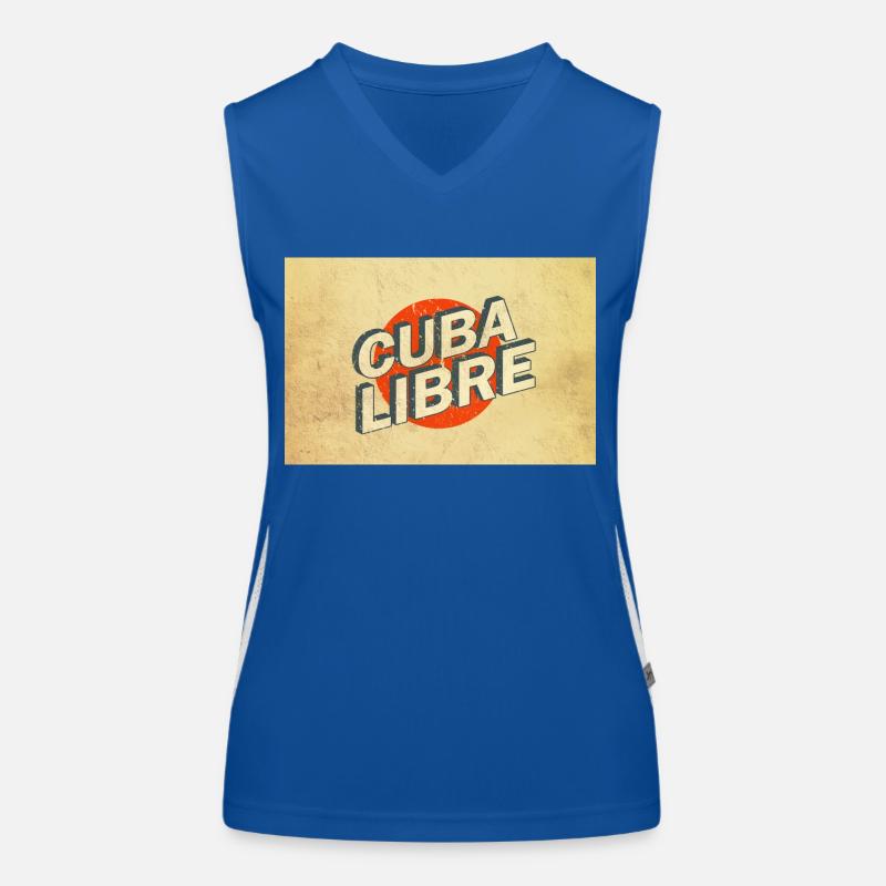 Affiche vintage rétro CUBA LIBRE Débardeur respirant contrasté Femme