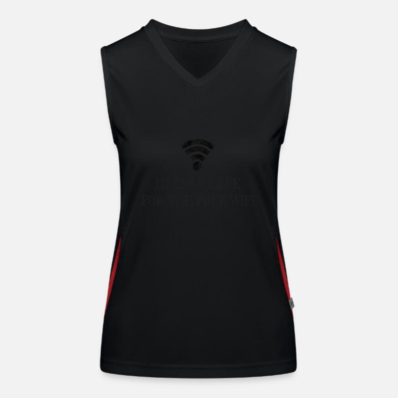 Free Wifi - Women's Functional Contrast Tank Top - black/red