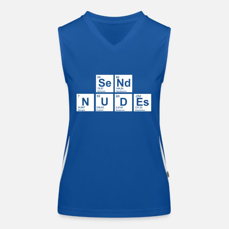 nerdy Send Nudes Funktionelles Kontrast-Tank Top für Frauen