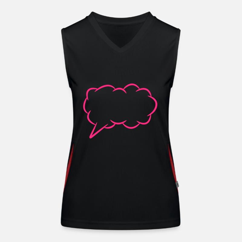 Speech bubble thought bubble Women's Functional Contrast Tank Top